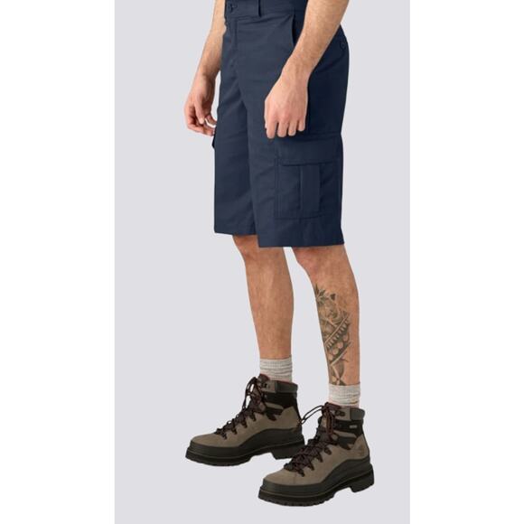 New Mens DICKIES Navy Blue Flex Relaxed Fit 13" Cargo Work Shorts Size 32 - Picture 4 of 7